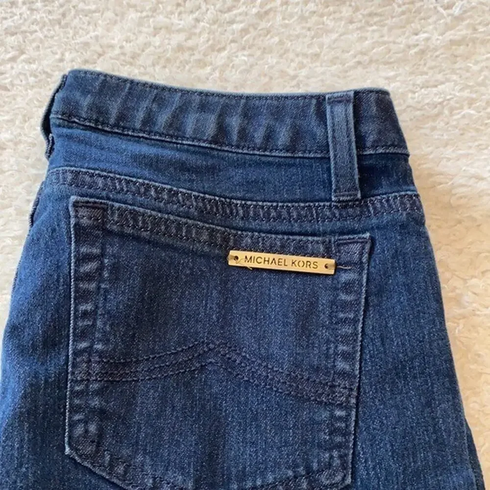 Michael Kors Jeans Womens‎ 2 Blue Skinny Cropped Dark Wash Capsule Minimalist